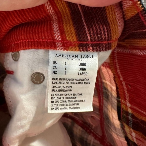 AMERICAN Eagle Outfitters Super Stretch Plaid Skirt - Size 2 - Picture 4 of 4